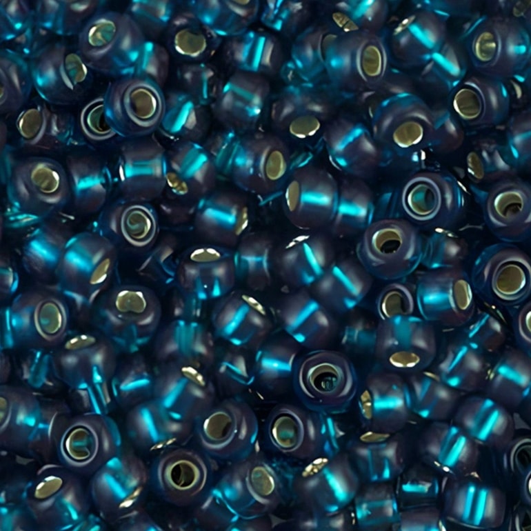 Miyuki Round Seed Beads Size 8/0 Silver Lined Blue Zircon 22GM