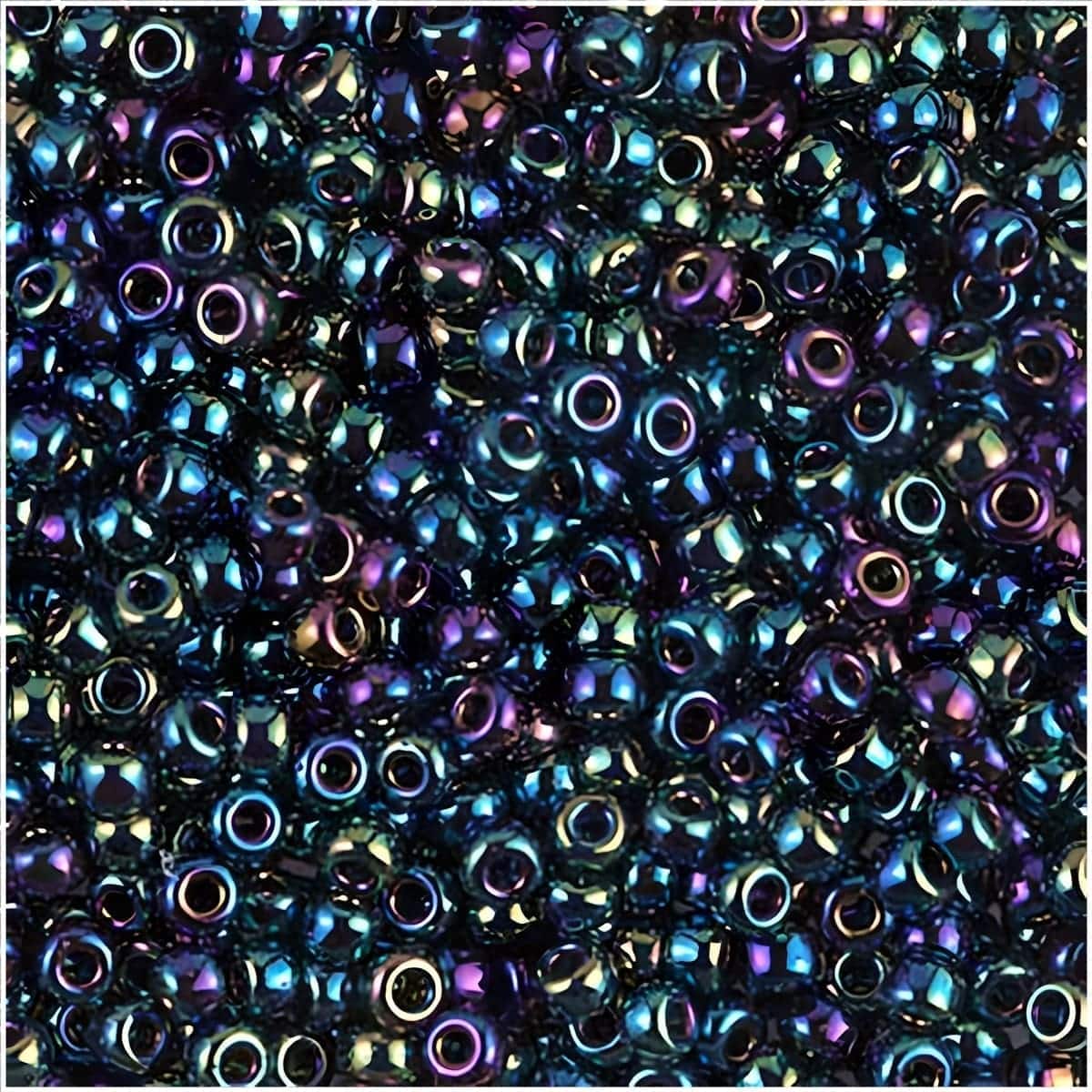 Miyuki Round Seed Beads Size 8/0 Metallic Purple Green Iris 22GM