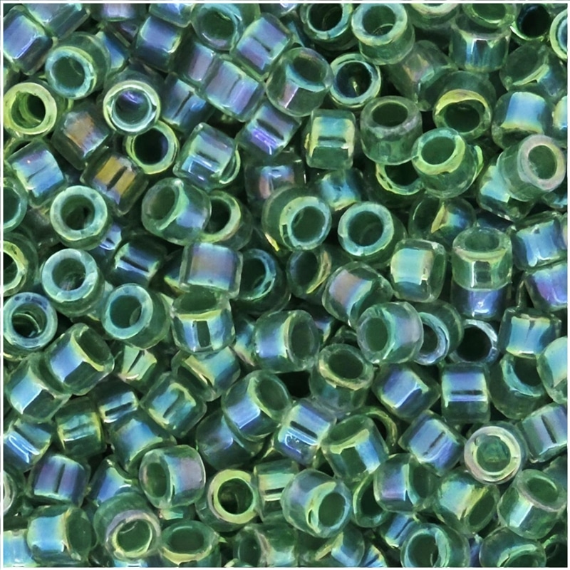 DB0060 Miyuki Delica Seed Beads 11/0 Lined Lime AB 7.2GM