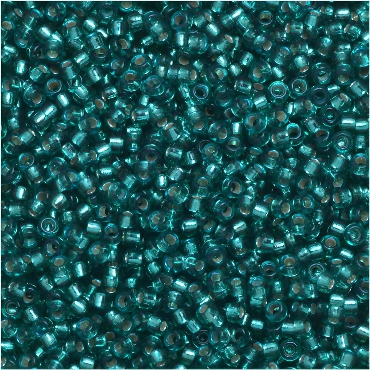 Miyuki Round Seed Beads 15/0 Silver Lined Teal 8.2GM