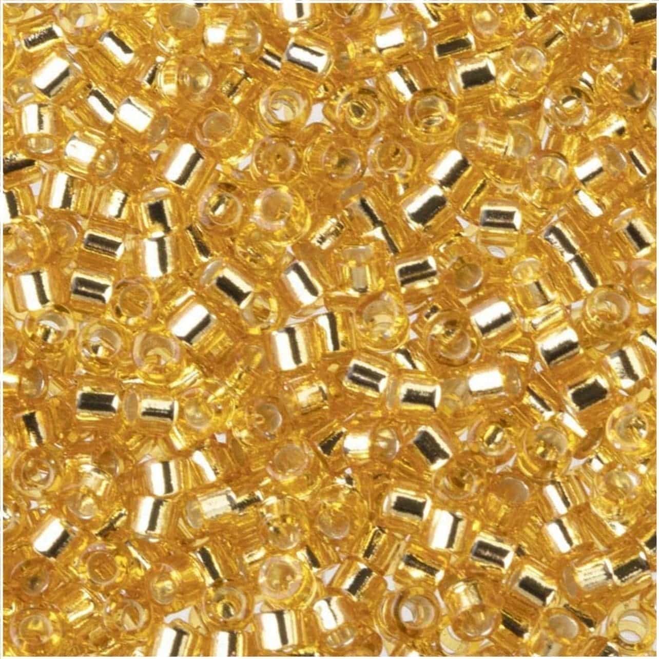 DB0042 Miyuki Delica Seed Beads 11/0 Silver Lined Gold 7GM
