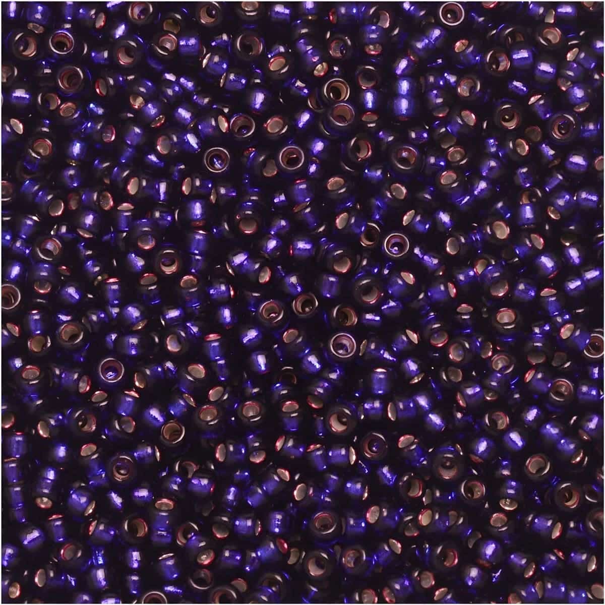 Miyuki Round Seed Beads Size 15/0 Silver Lined Dark Purple 8.2GM