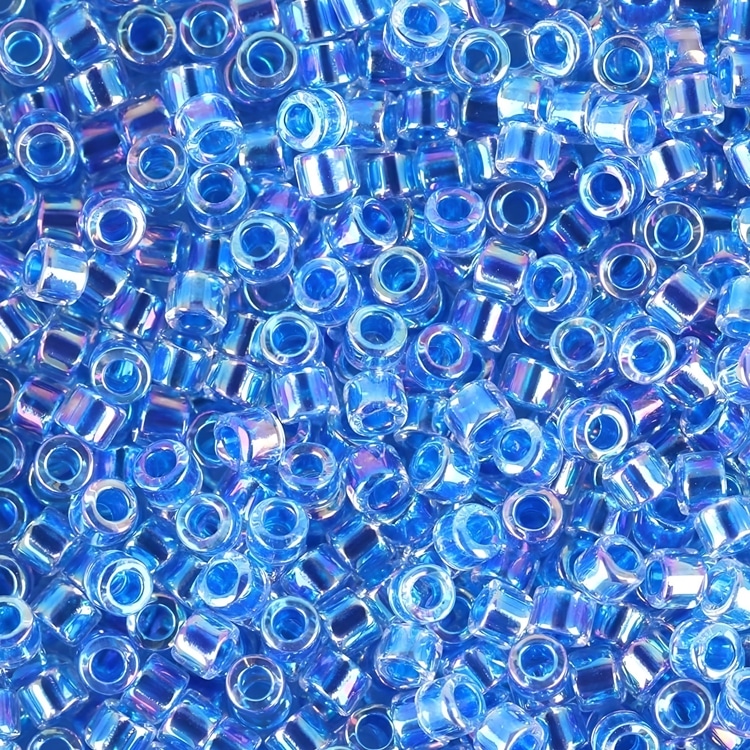 DB0077 Miyuki Delica Seed Beads 11/0 Lined Blue AB 7.2GM