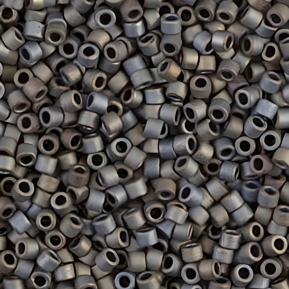 DB0307 Miyuki Delica Seed Beads Size 11/0 Matte Metallic Silver Gray 7GM