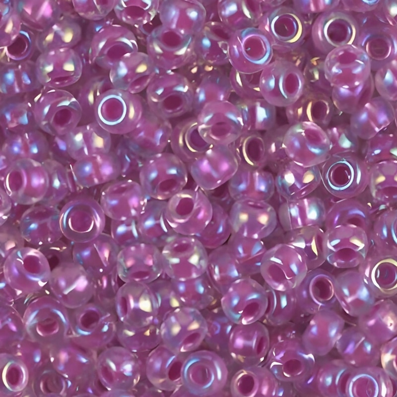 Miyuki Round Seed Beads Size 8/0 Lined Magenta AB 22GM