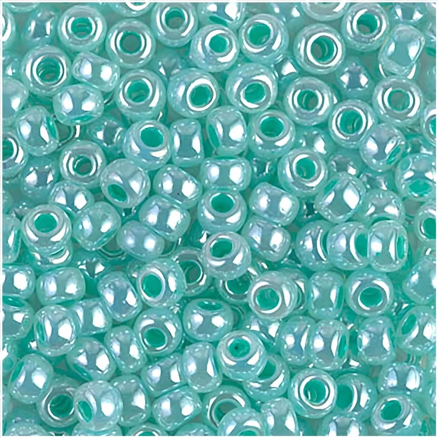Miyuki Round Seed Beads 6/0 Aqua Green Ceylon 20GM 6-536
