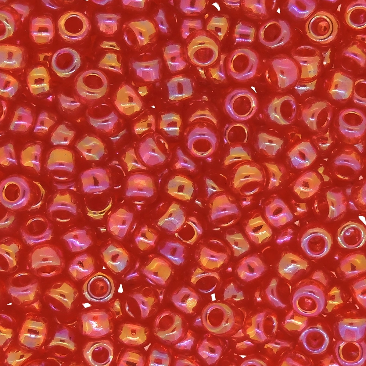Miyuki Round Seed Beads Size 8/0 Dark Red AB 22GM