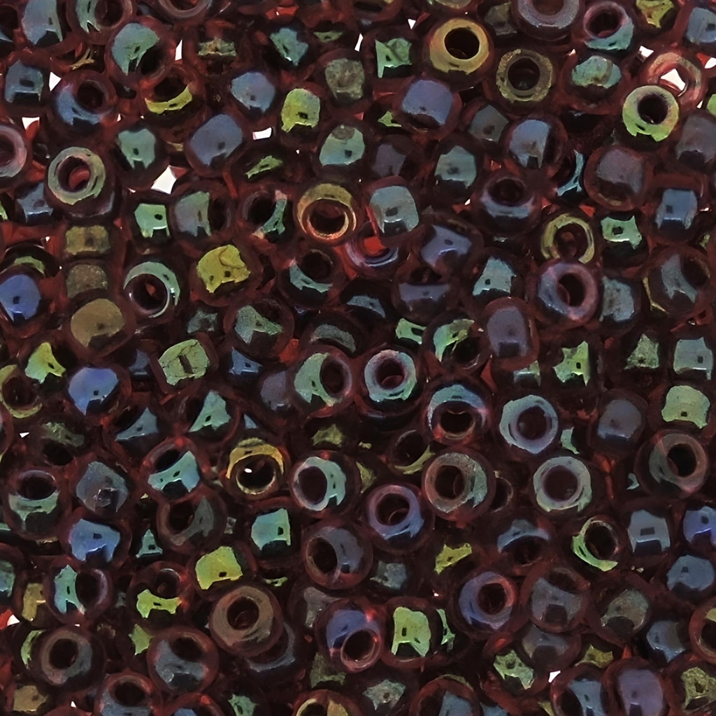 Miyuki Round Seed Beads Size 8/0 Garnet Lined Ruby AB 22GM