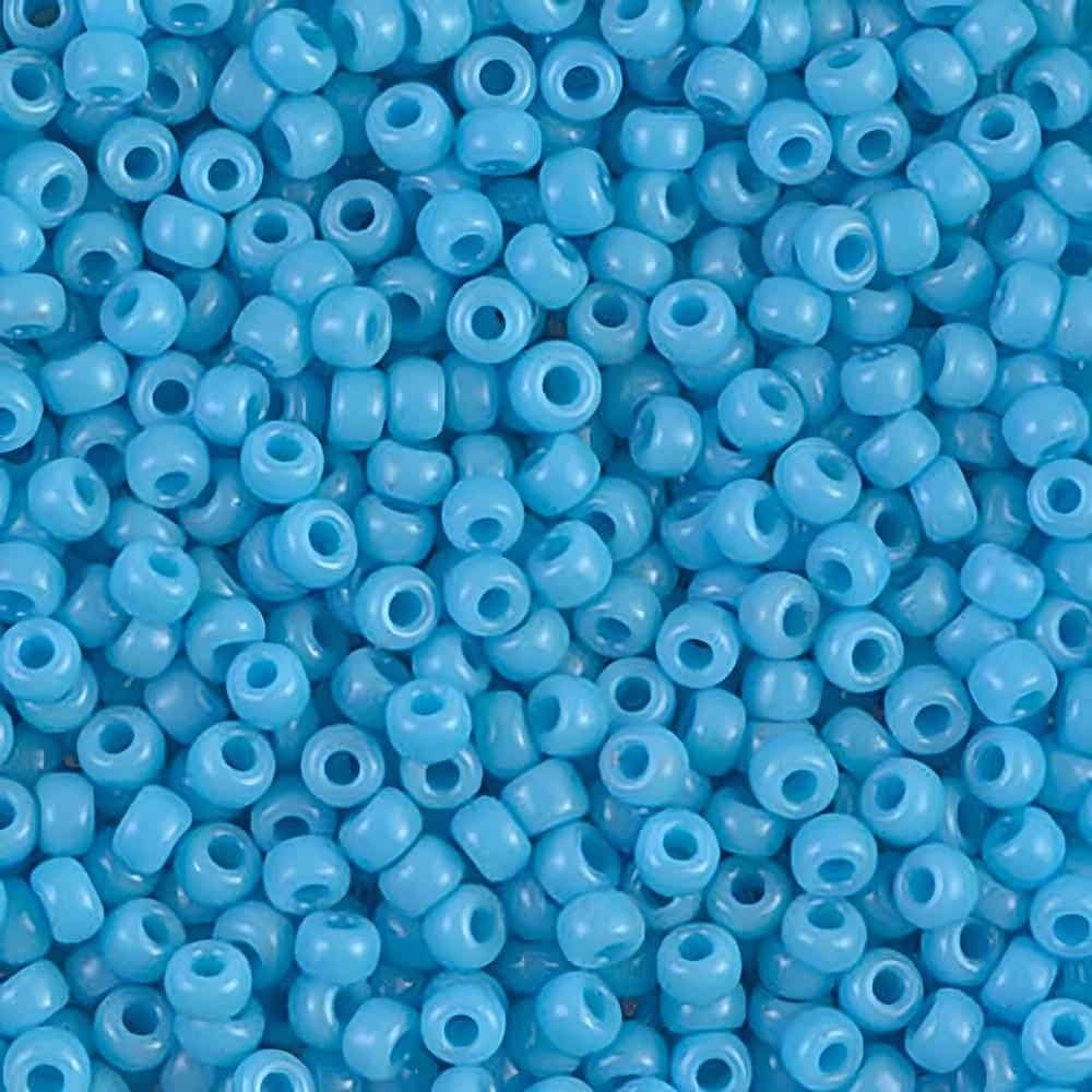 Miyuki Round Seed Beads Size 8/0 Opaque Light Blue 22GM