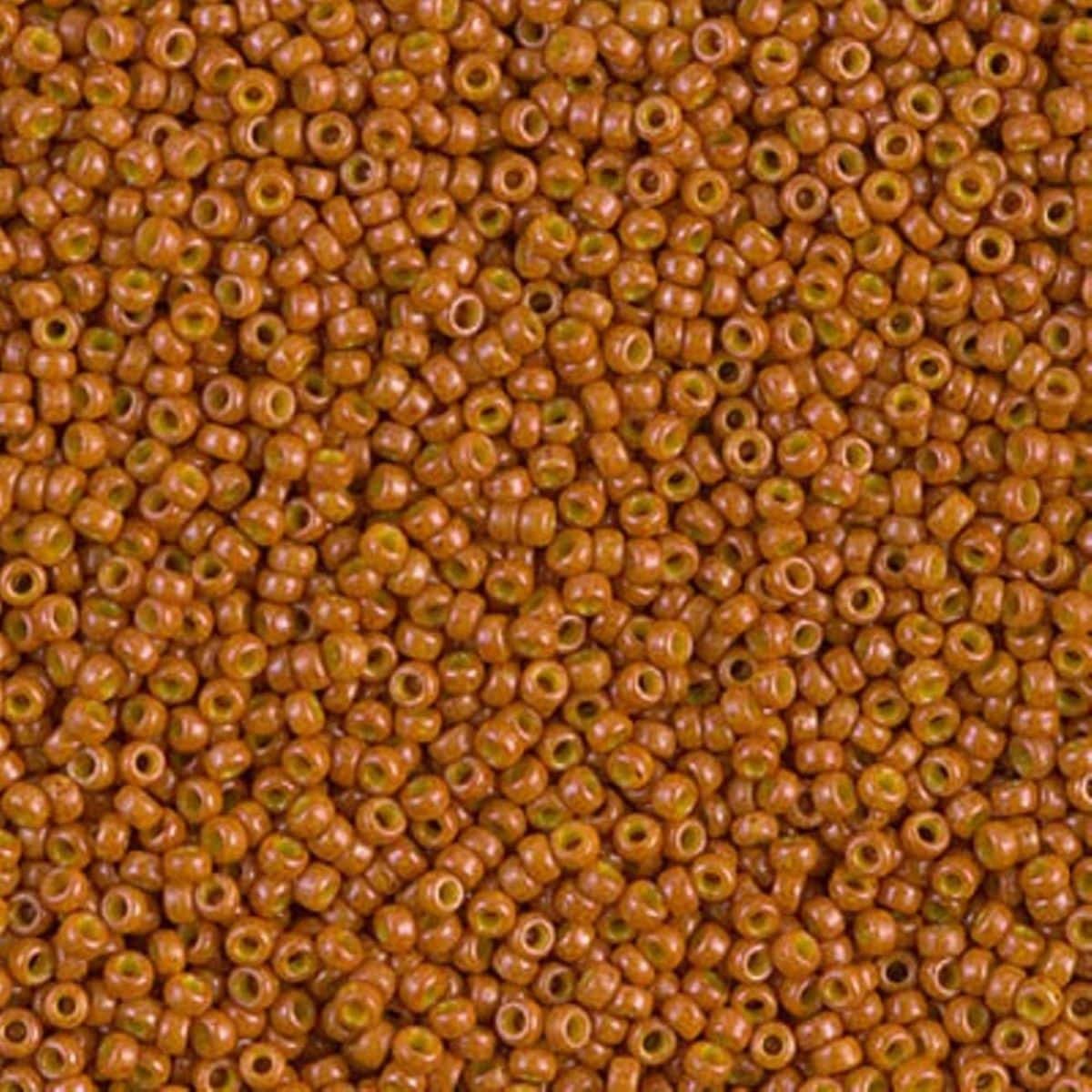 Miyuki Round Seed Beads 15/0 Opaque Pumpkin 8.2GM
