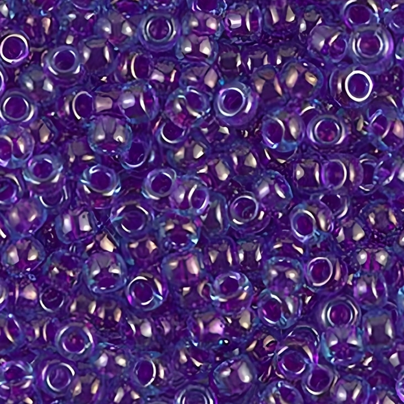 Miyuki Round Seed Beads Size 8/0 Fuchsia Lined Aqua 22GM