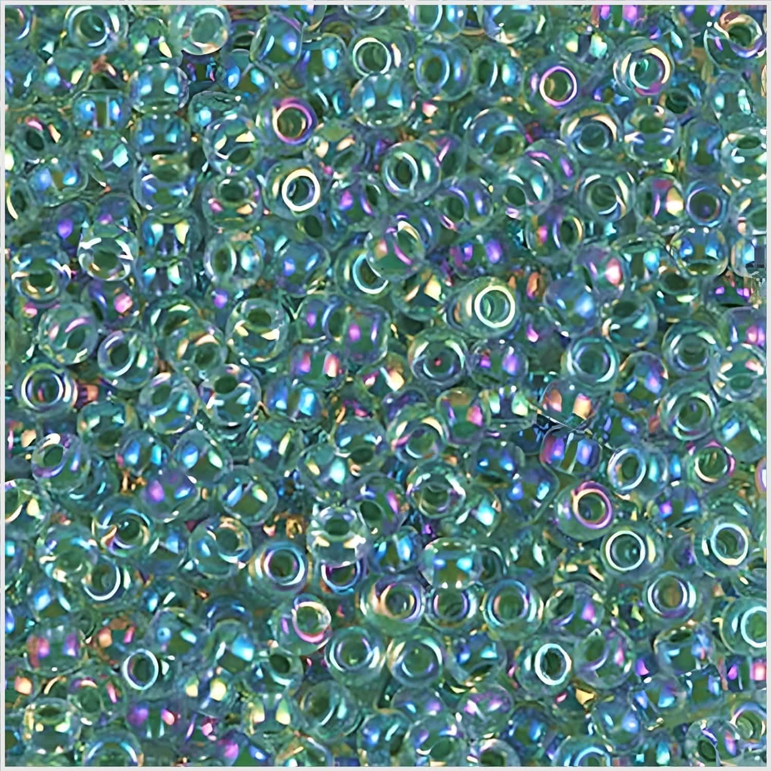 Miyuki Round Seed Beads Size 8/0 Lime Crystal AB 22GM