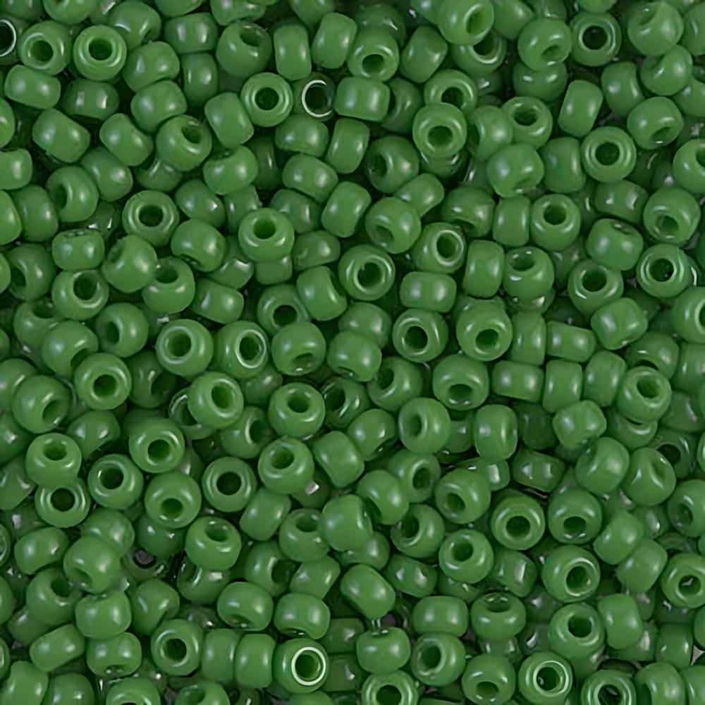 Miyuki Round Seed Beads Size 8/0 Opaque Jade Green 22GM