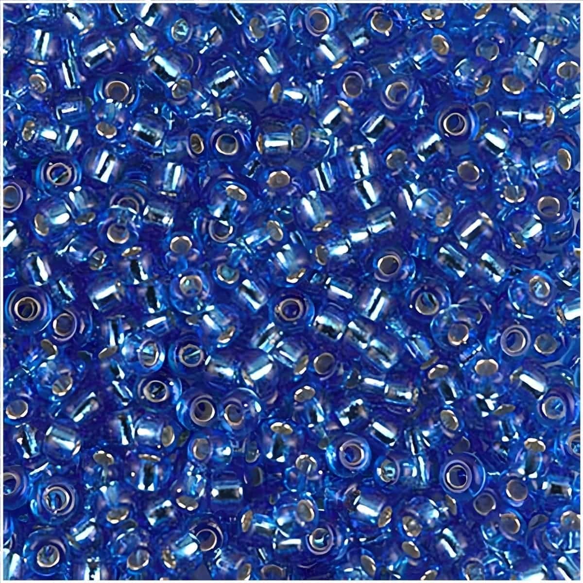 Miyuki Round Seed Beads Size 8/0 Silver Lined Sapphire 22GM