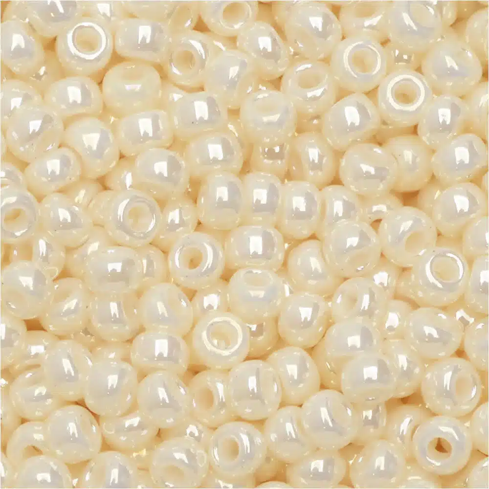 Miyuki Round Seed Beads Size 8/0 Ivory Ceylon 22GM
