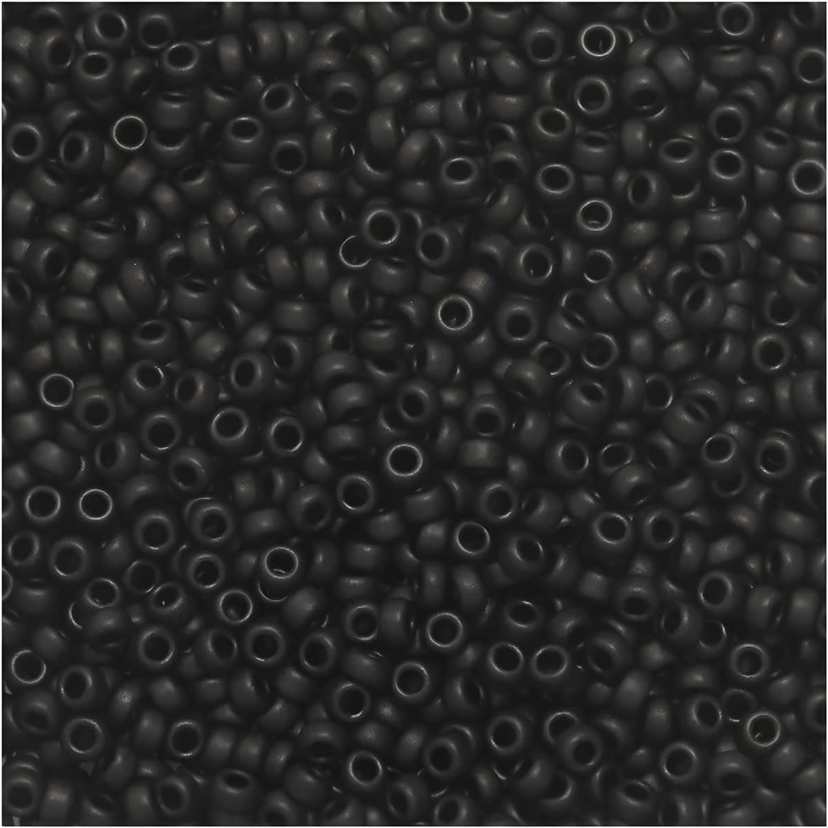 Miyuki Round Seed Beads Size 15/0 Opaque Black Matte 8.2GM