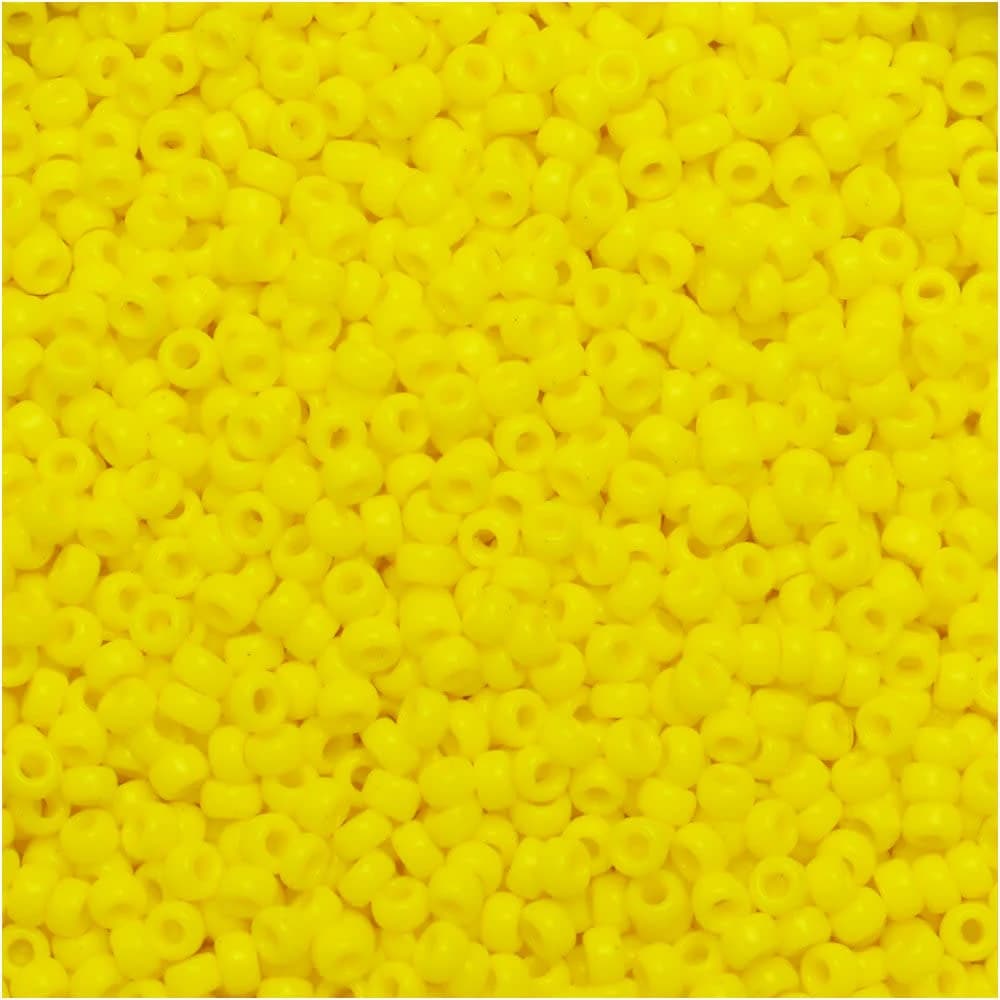 Miyuki Round Seed Beads 15/0 Opaque Yellow 8.2GM
