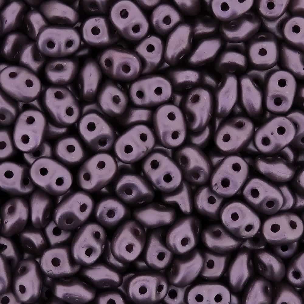 SuperDuo Beads Two-hole 5×2.5mm Pastel Bordeaux 22.5GM