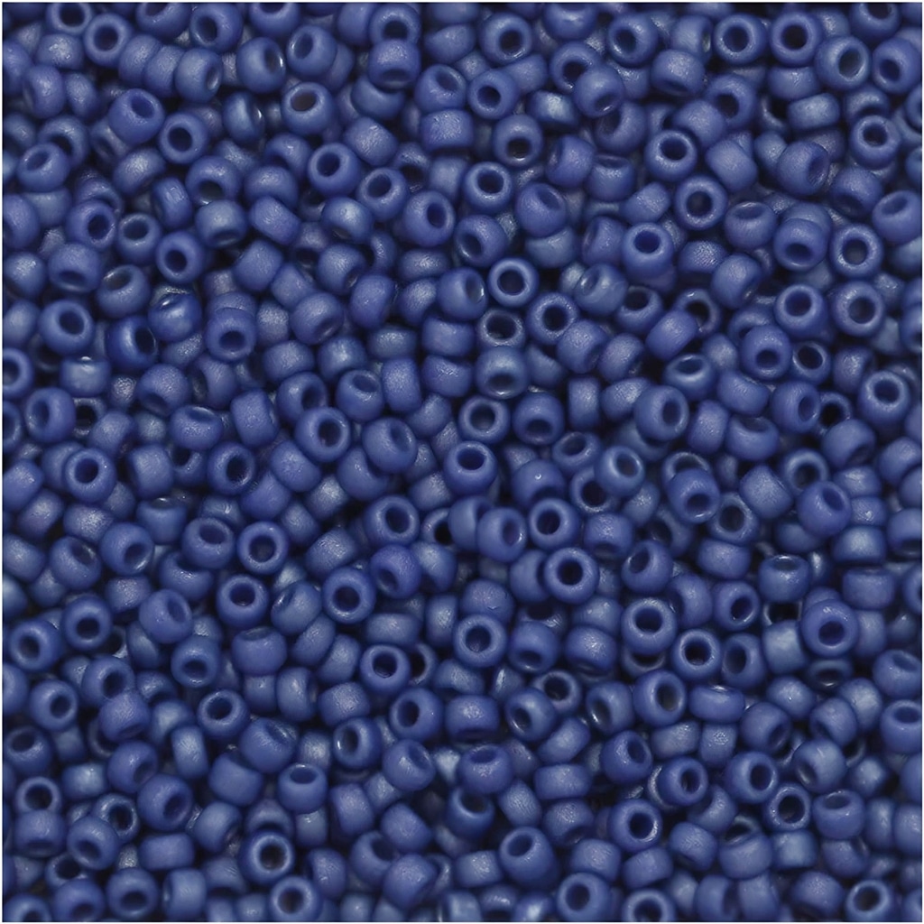 Miyuki Round Seed Beads Size 15/0 Matte Metallic Cobalt 8.2GM