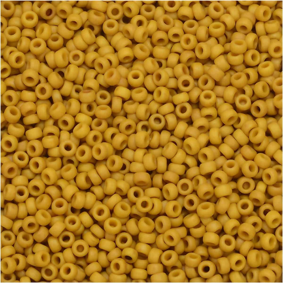 Miyuki Round Seed Beads 15/0 Matte Opaque Mustard 8.2GM