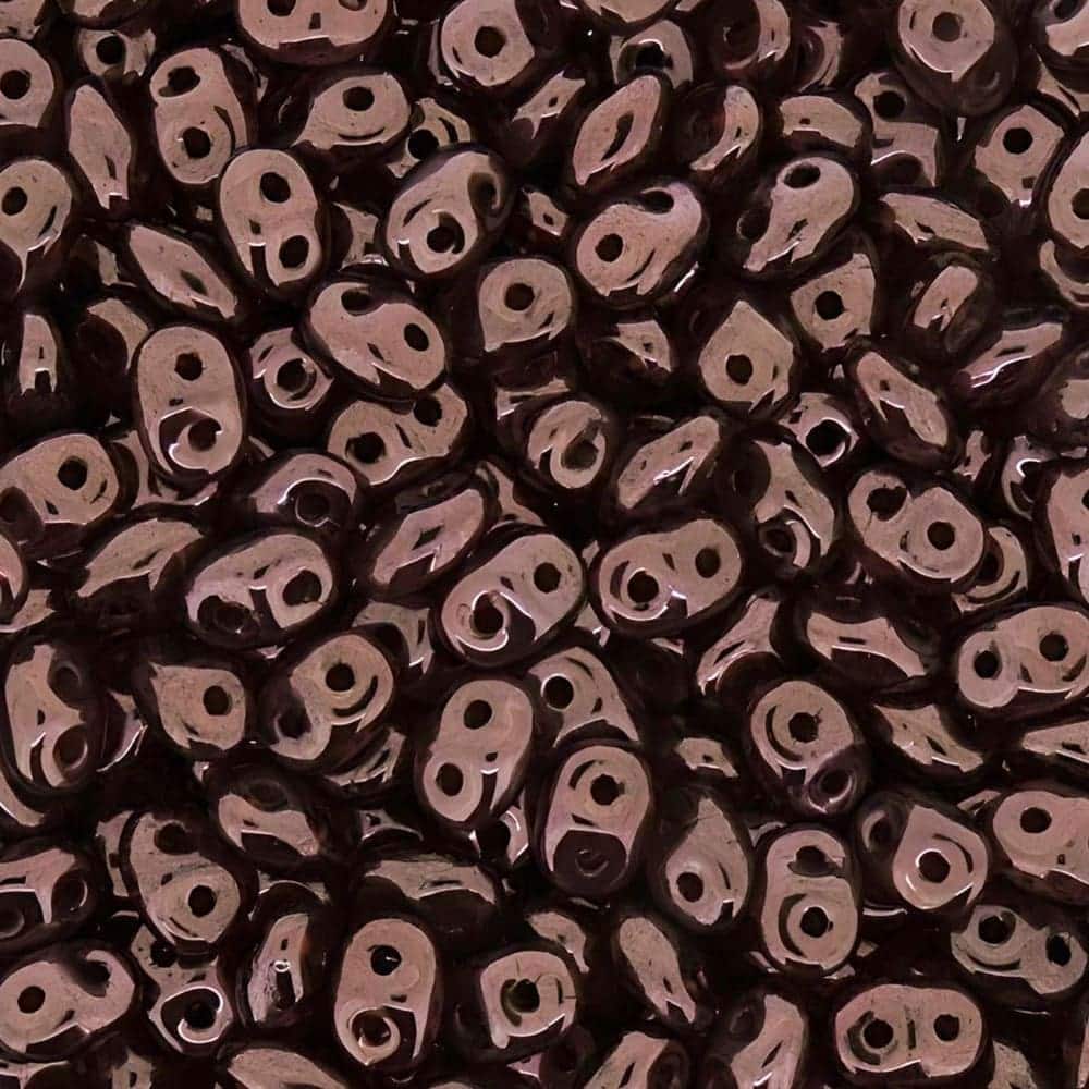 SuperDuo Beads Two-hole 5×2.5mm Ruby Red Wine 22.5GM