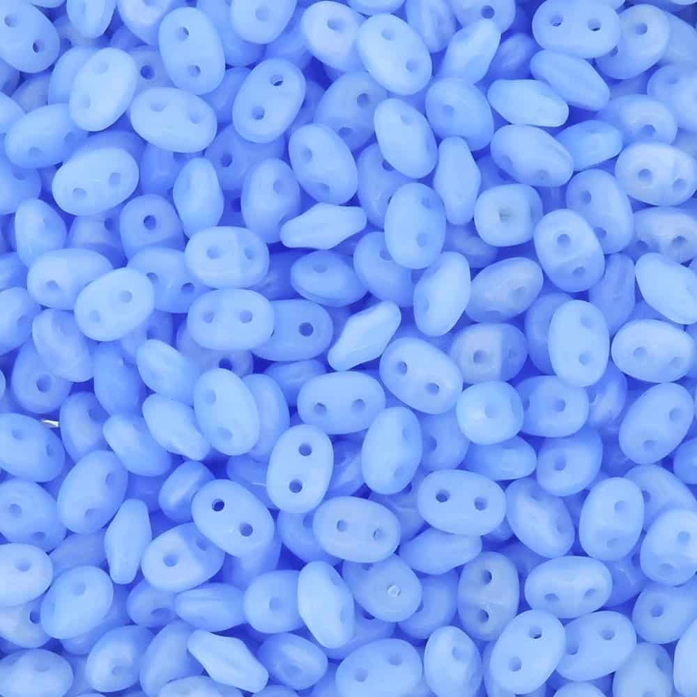 SuperDuo Beads Two-hole 5×2.5mm Opal Blue 22.5GM