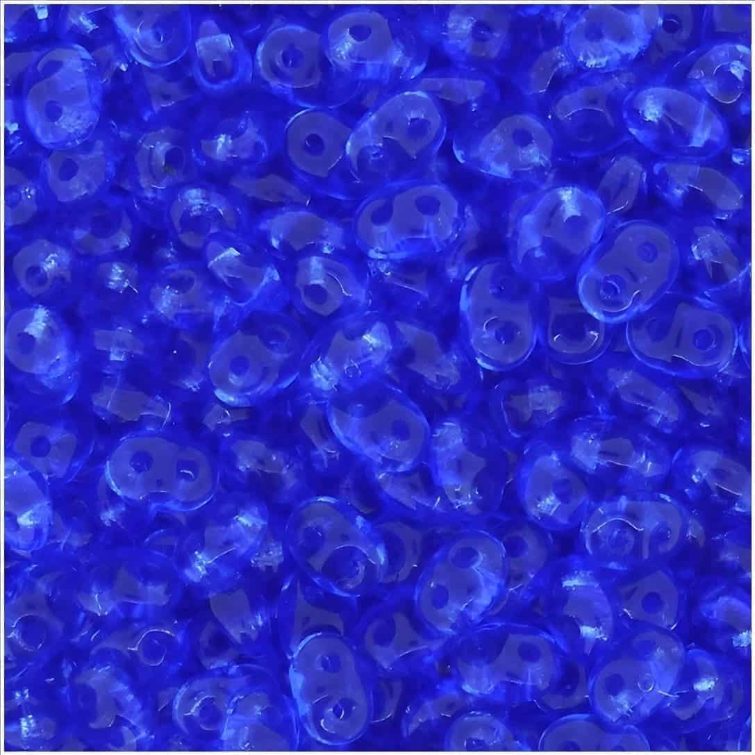 SuperDuo Beads Two-hole 5×2.5mm Sapphire Blue  22.5GM