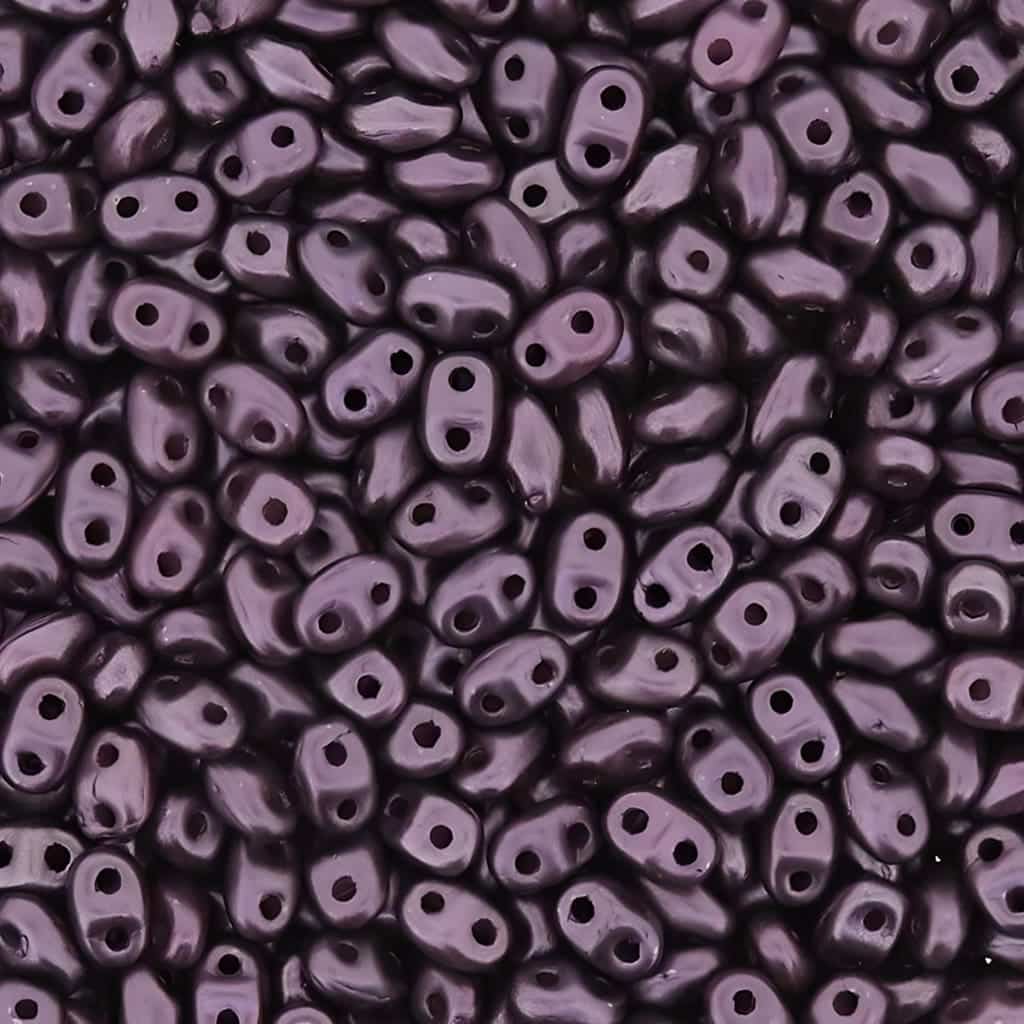 MiniDuo Two-hole Beads 4x2mm Pastel Bordeaux 8GM