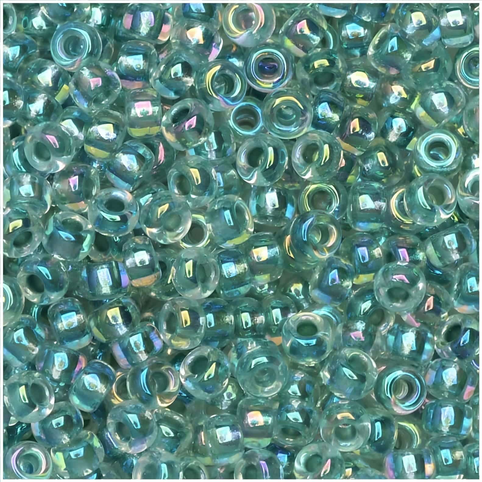 Miyuki Round Seed Beads Size 8/0 Sea Foam Lined Crystal AB 22GM