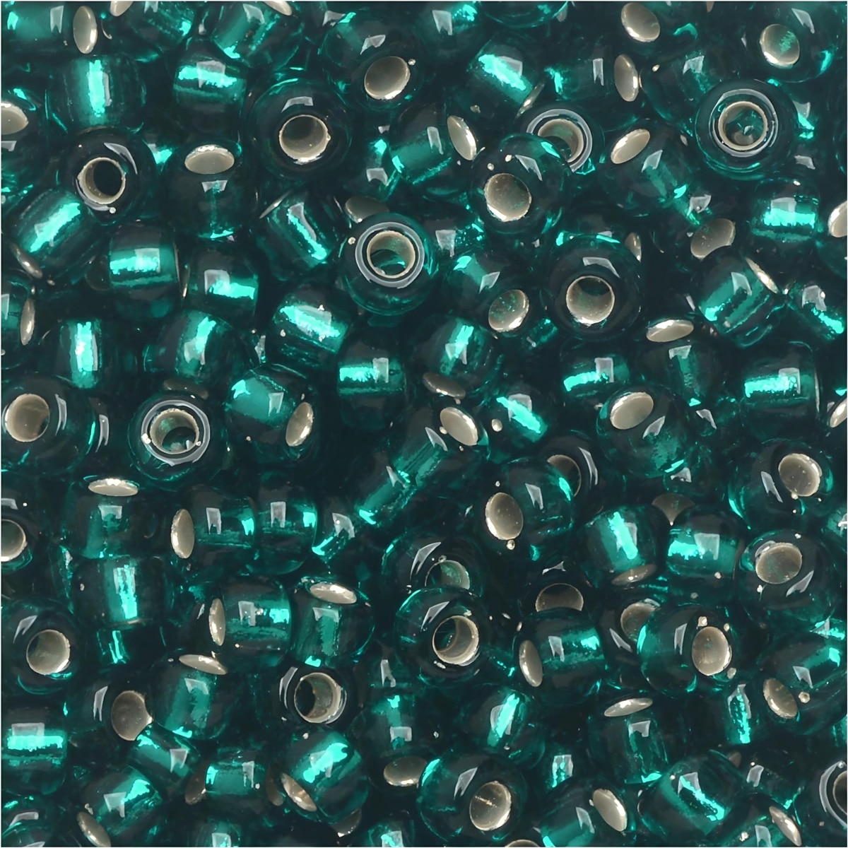 Miyuki Round Seed Beads Size 8/0 Silver Lined Dark Teal 22GM