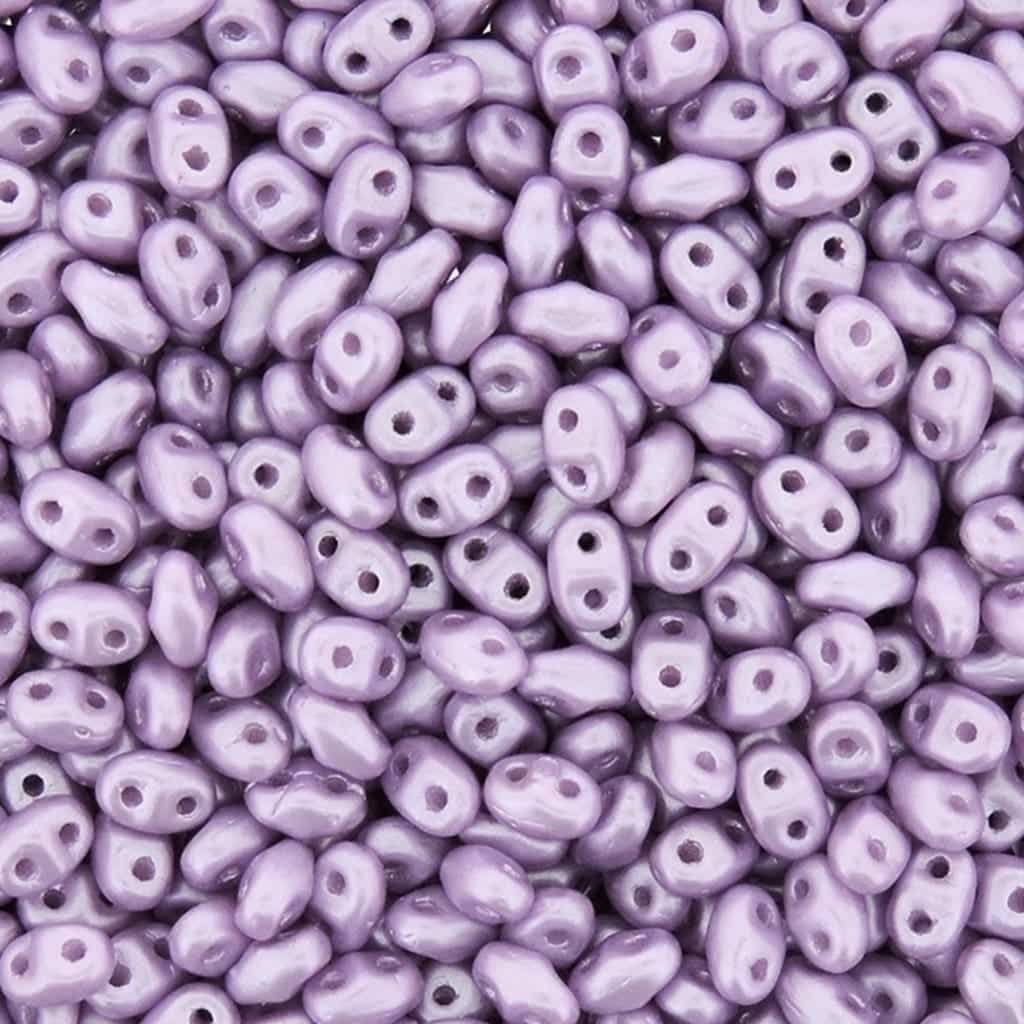 MiniDuo Two-hole Beads 4x2mm Pastel Light Rose 8GM