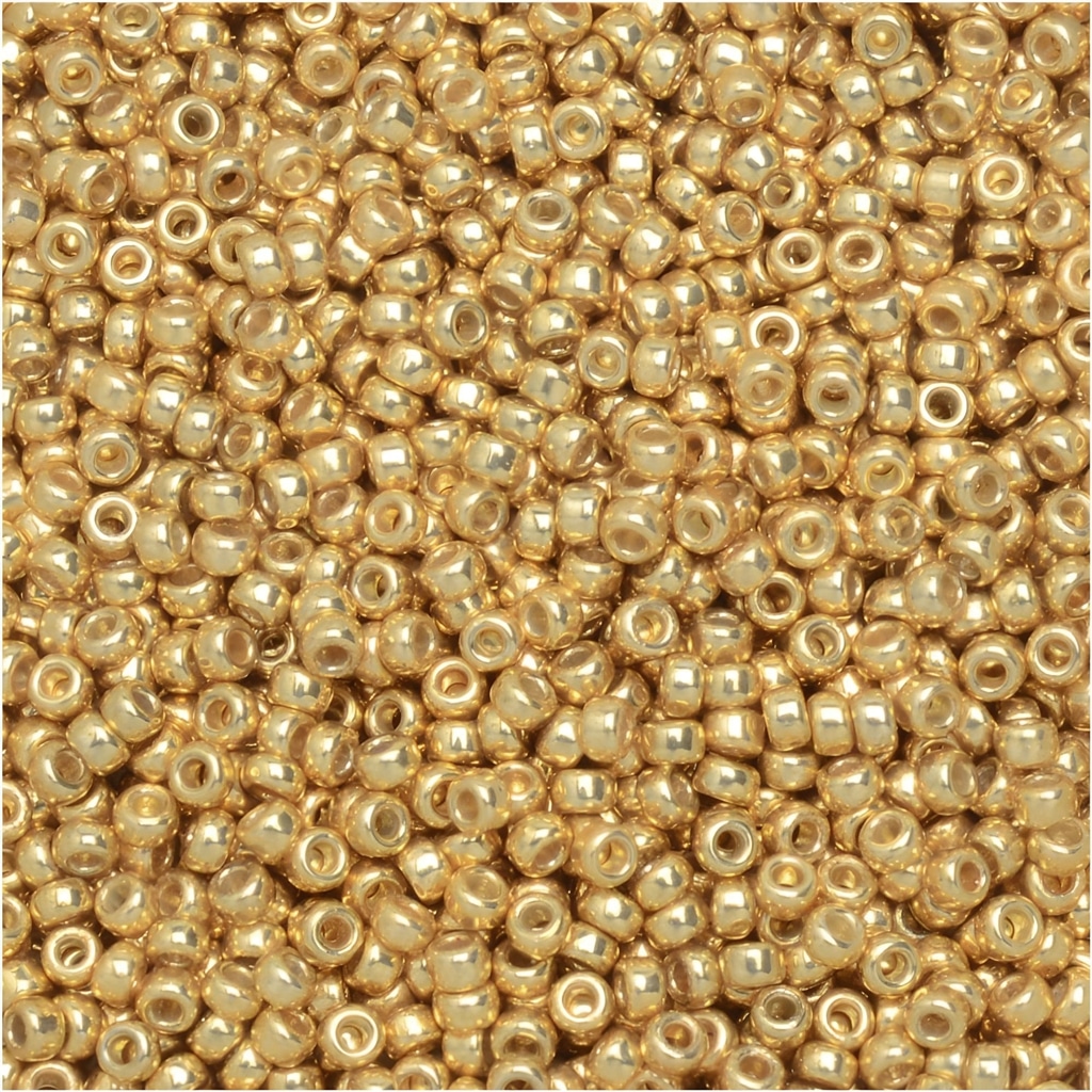 Miyuki Round Seed Beads 15/0 Duracoat Galvanized Gold 8.2GM