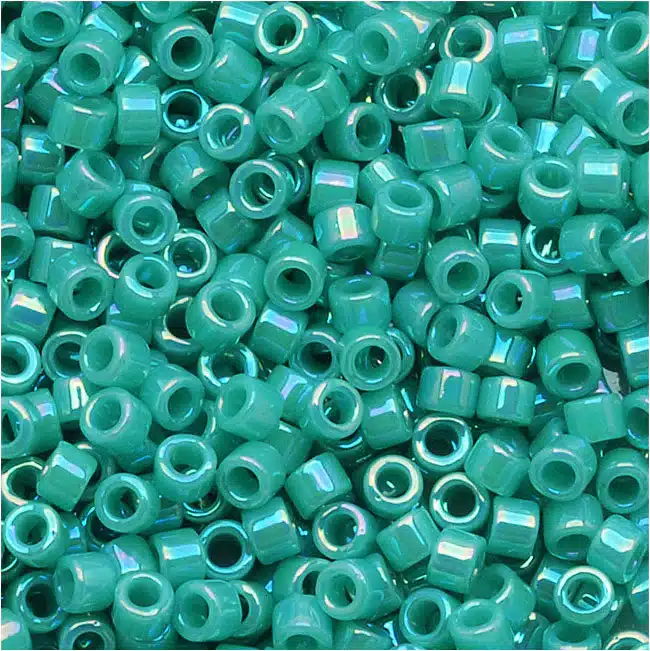 DB0166 Miyuki Delica Seed Beads 11/0 Opaque Turquoise AB 7.2GM