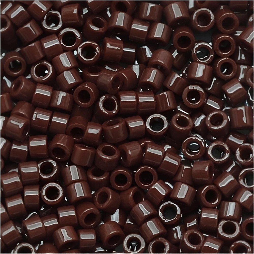 DB0734 Miyuki Delica Seed Beads 11/0 Opaque Dark Brown 7.2GM