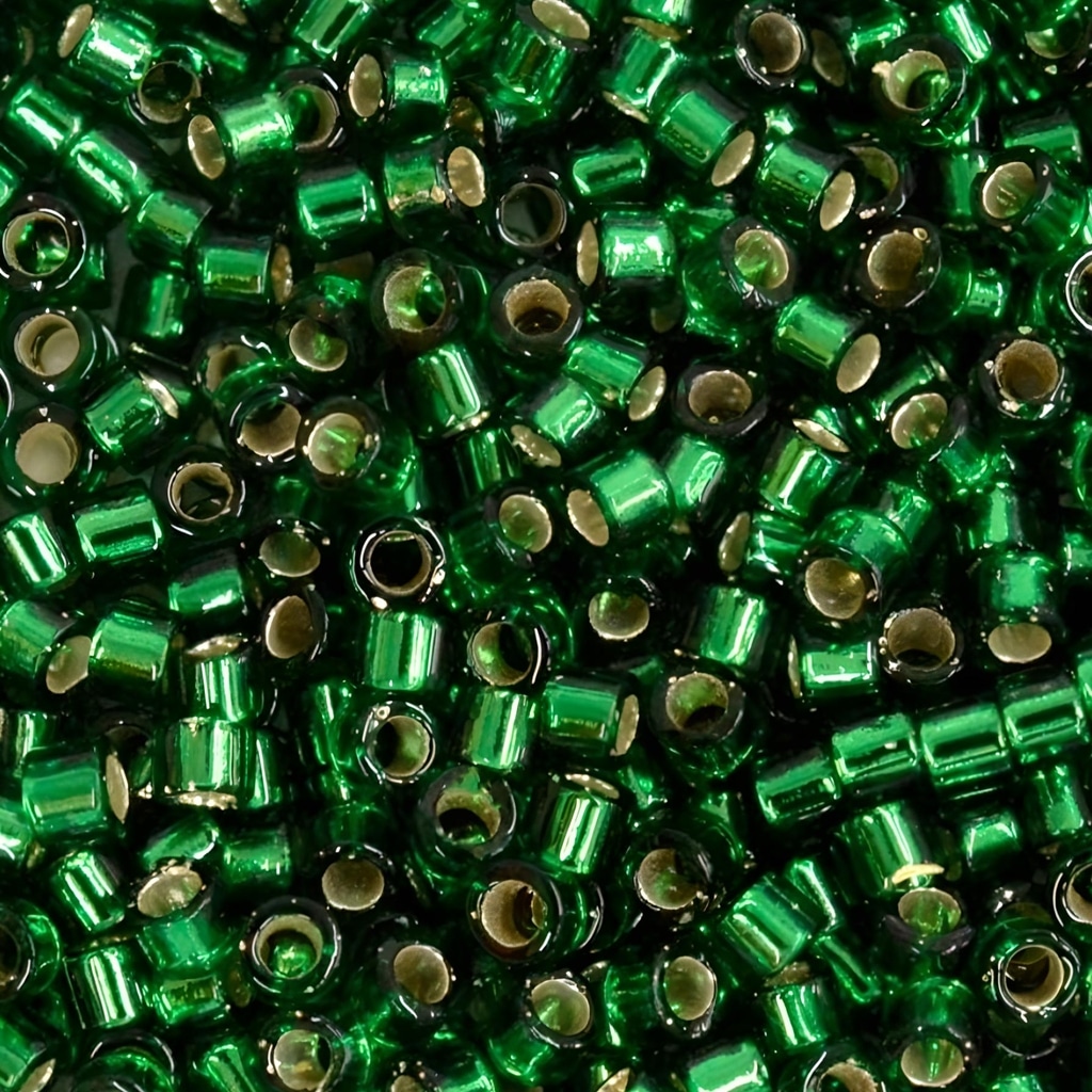 DB0148 Miyuki Delica Seed Beads 11/0 Silver Lined Green 7.2GM