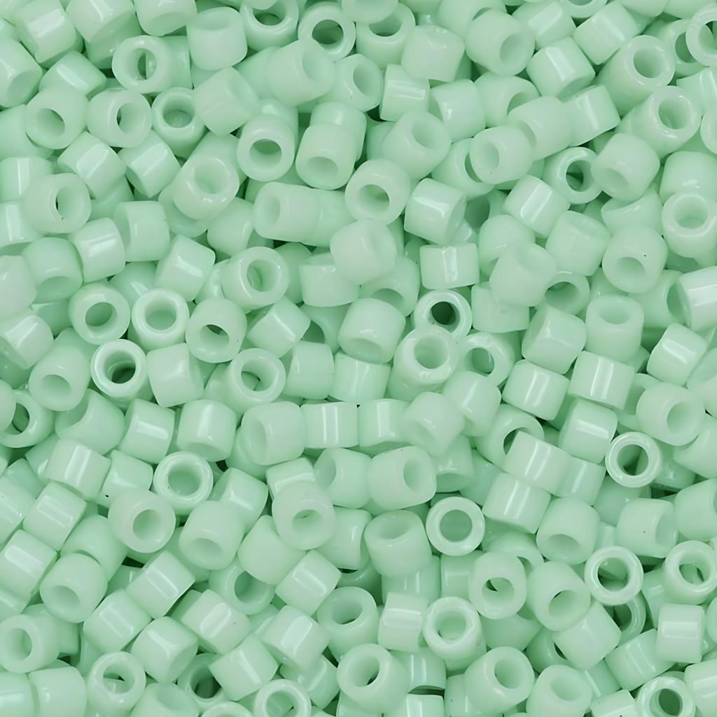 DB1496 Miyuki Delica Seed Beads 11/0 Opaque Light Mint 7.2GM