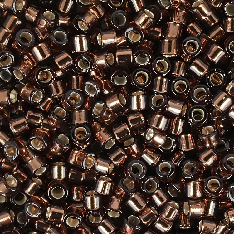 DB0150 Miyuki Delica Seed Beads 11/0 Silver Lined Brown 7.2GM