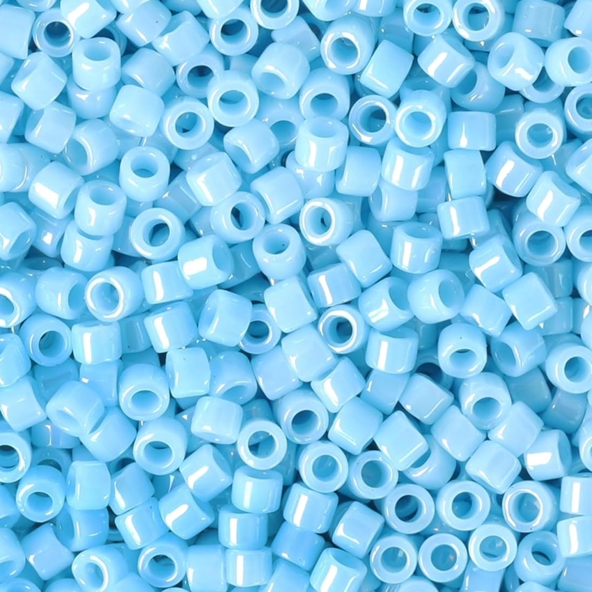 DB0215 Miyuki Delica Seed Beads 11/0 Opaque Sky Blue Luster 7.2GM