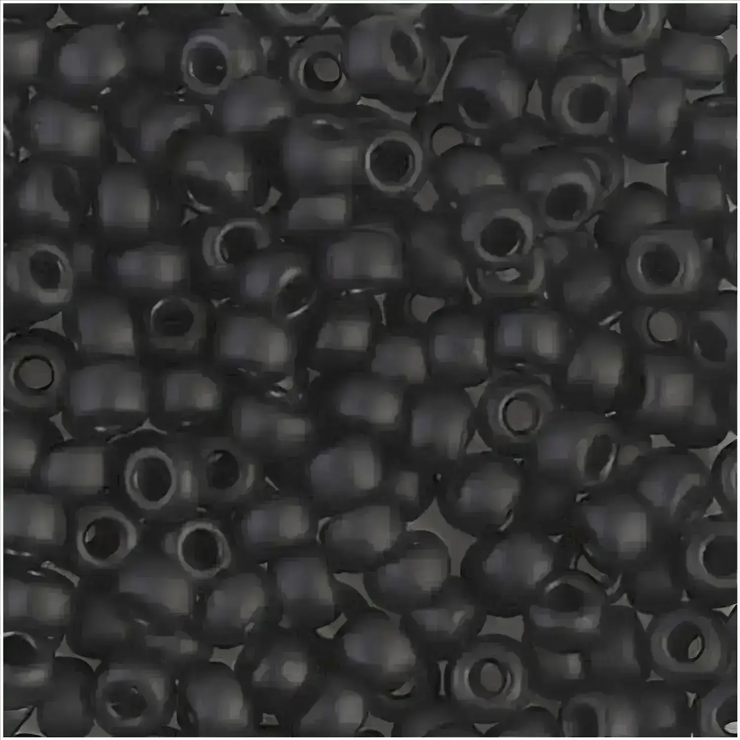 Miyuki Round Seed Beads Size 6/0 Matte Black 20GM 6-401F