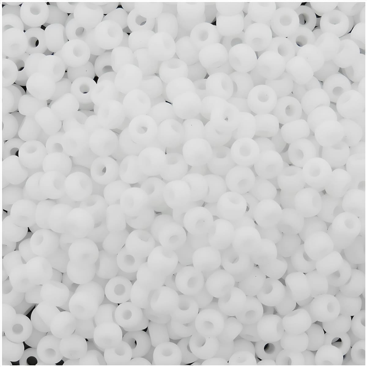Miyuki Round Seed Beads Size 8/0 Matte Opaque White 22GM