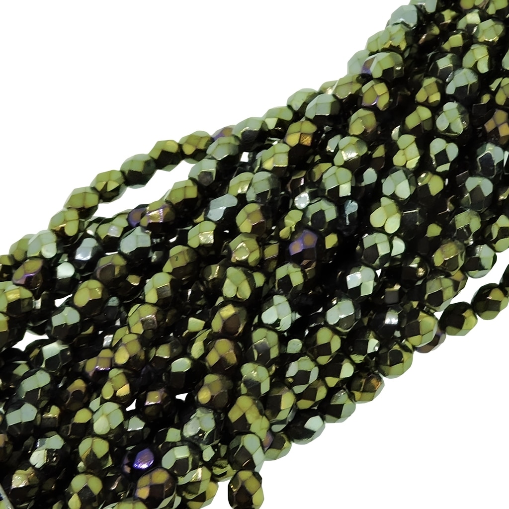 Fire Polished Faceted 3mm Round Beads 50pcs – Brown Iris