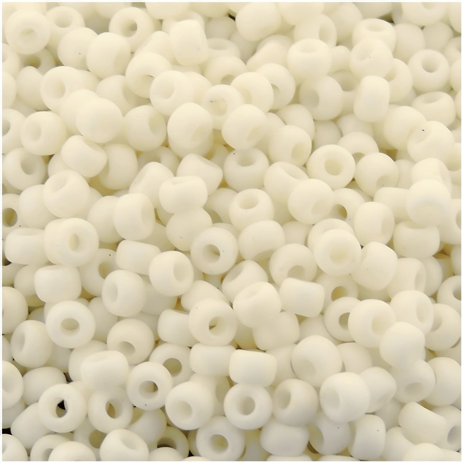 Miyuki Round Seed Beads Size 8/0 Matte Opaque Cream 22GM