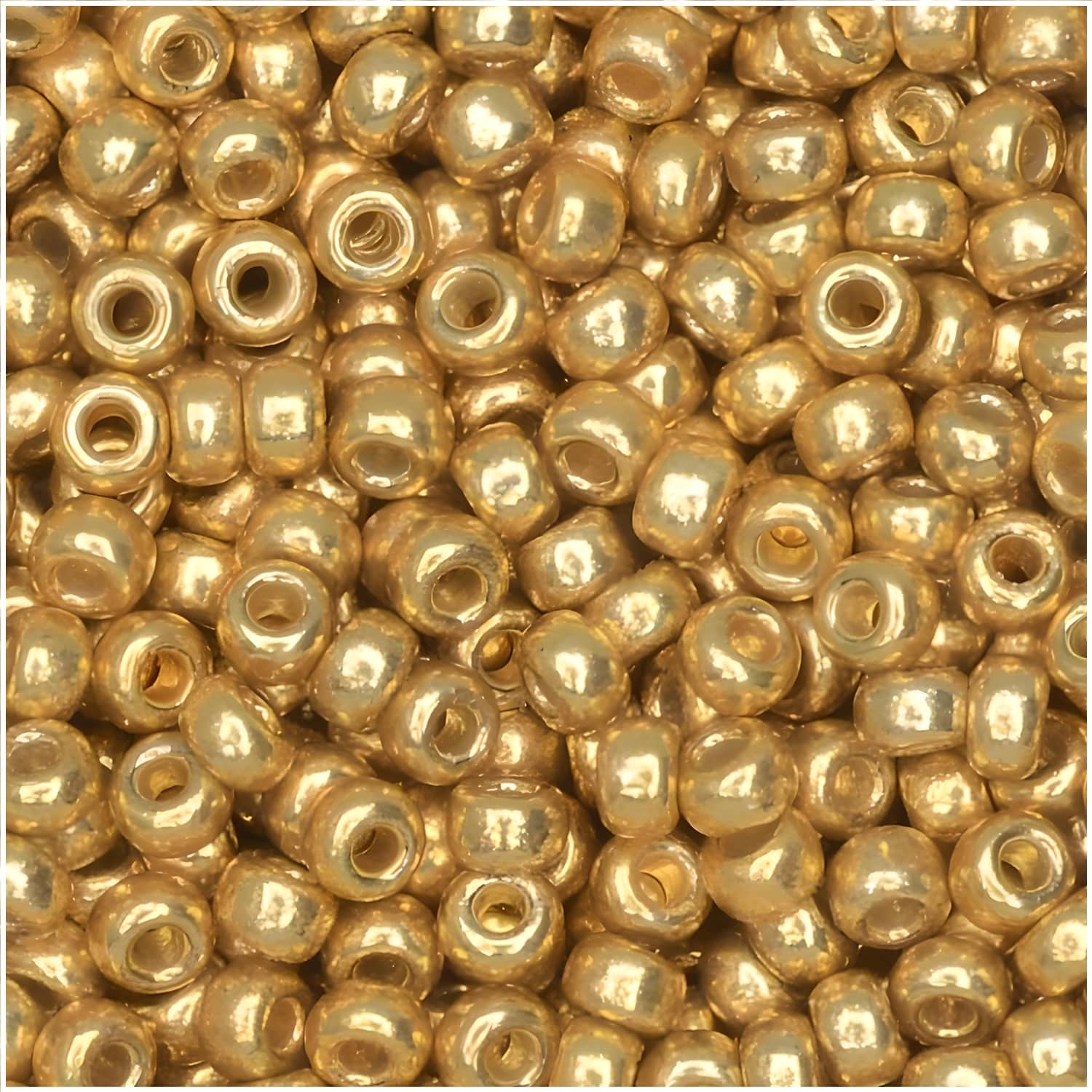 Miyuki Round Seed Beads Size 8/0 Duracoat Galvanized Gold 22GM