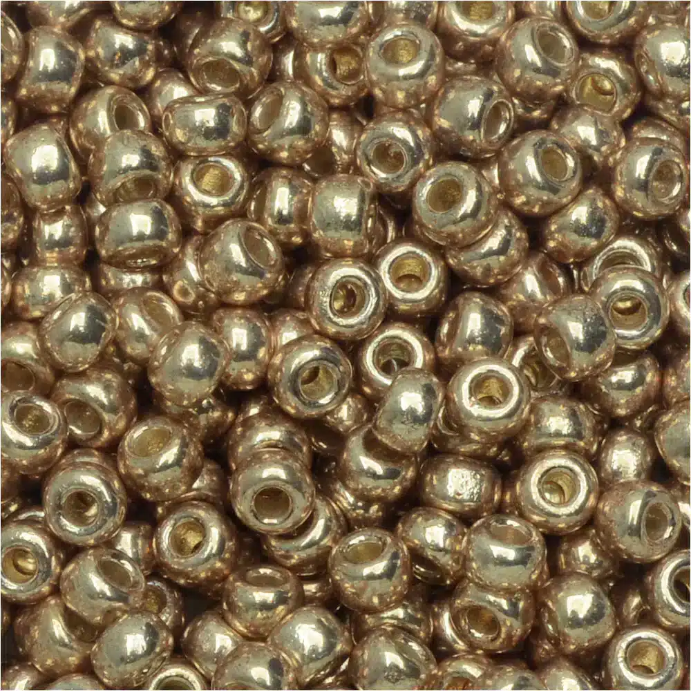 Miyuki Round Seed Beads Size 8/0 Duracoat Galvanized Champagne 22GM