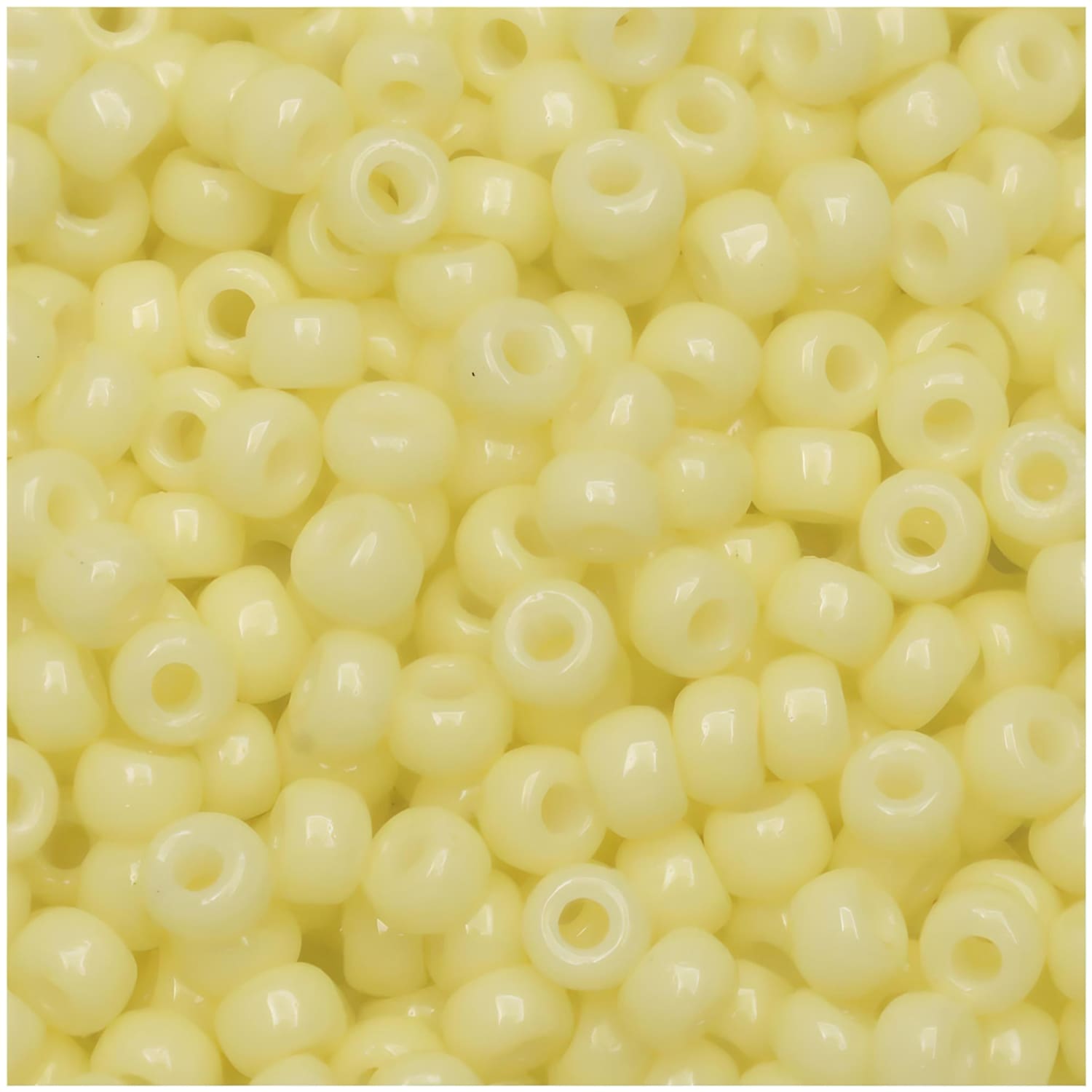 Miyuki Round Seed Beads Size 8/0 Duracoat Opaque Pale Yellow 22GM