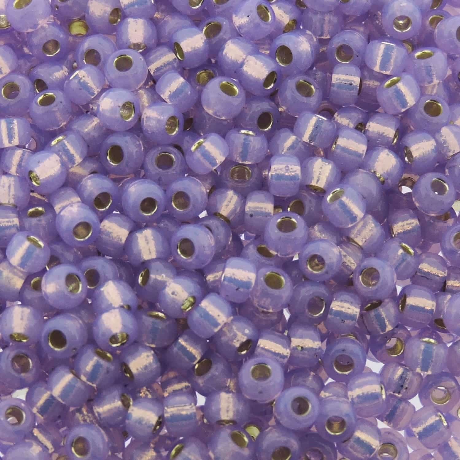Miyuki Round Seed Beads Size 8/0 Silver Lined Lilac Alabaster 22GM