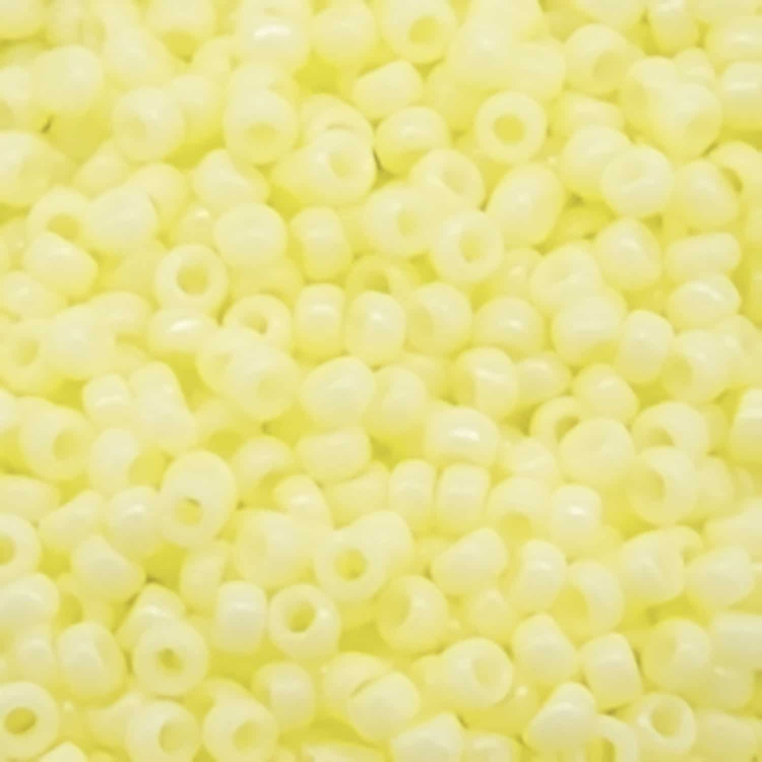 Miyuki Round Seed Beads 15/0 Duracoat Opaque Pale Yellow 8.2GM