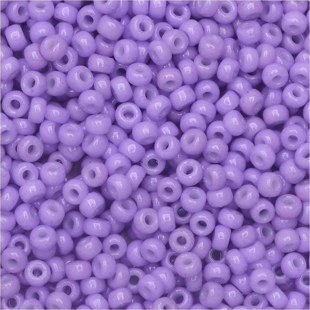Miyuki Round Seed Beads Size 15/0 Duracoat Opaque Pale Purple 8.2GM