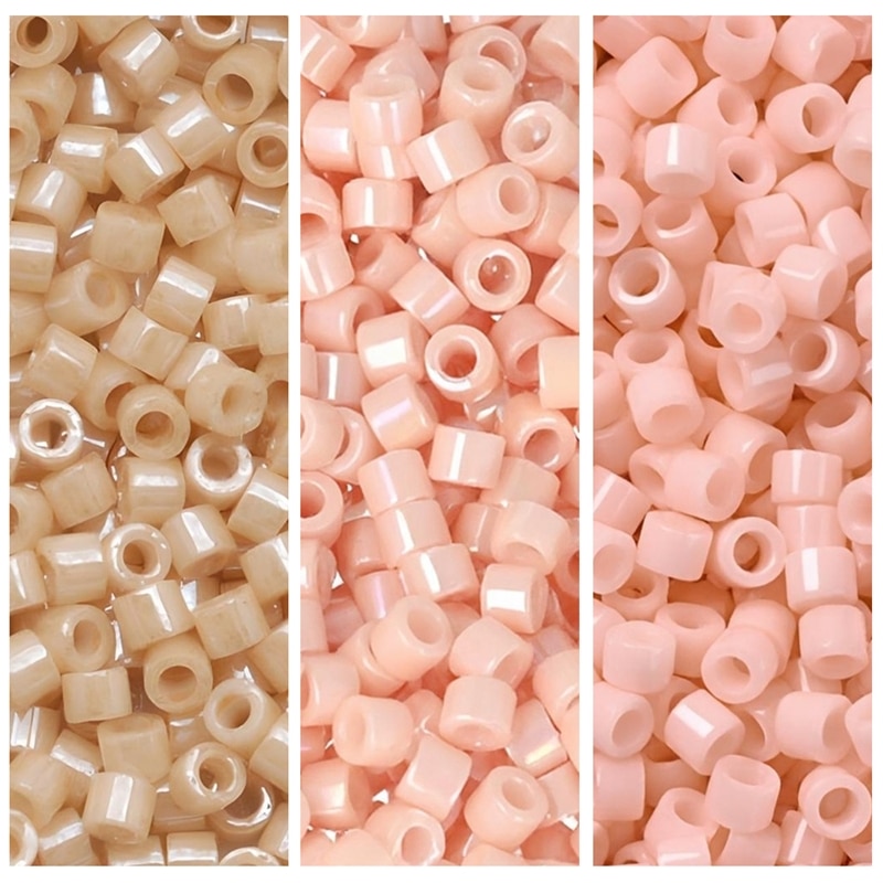Set of 3 Colors 21GM Miyuki Delica Seed Beads Size 11/0 DB0205, DB0206, DB0207