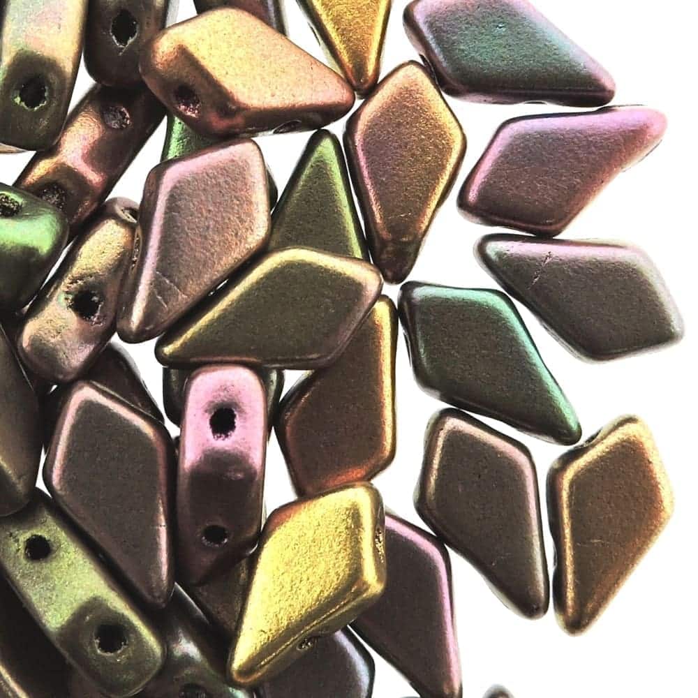 Kite Beads 2-Hole 9x5mm 9GM – Violet Rainbow